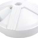 US Weight Durable Fillable Umbrella Base for Patio Table - 50 Pound Capacity Heavy Duty Adjustable Stand for Outdoor Umbrellas - Made in The USA (White)