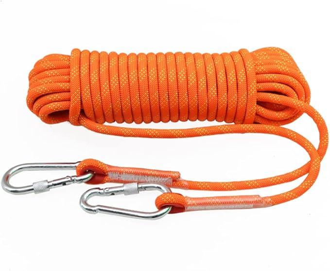 10mm Indoor Outdoor Rescue Rope, Safety Rope For Escape Rope, Ice Climbing Equipment, Fire Safety Rescue Rope For Rappelling,Caving, Indoor Outdoor Camping ( Color : Orange , Size : 10mm x 170m )