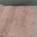 OLANLY Thick Small Bathroom Rugs 24x16, Extra Soft Absorbent Chenille Striped Bath Rugs, Rubber Backing, Machine Wash, Bath Mats for Bathroom Floor, Tub and Shower, Home Decor Accessories, Dusty Rose