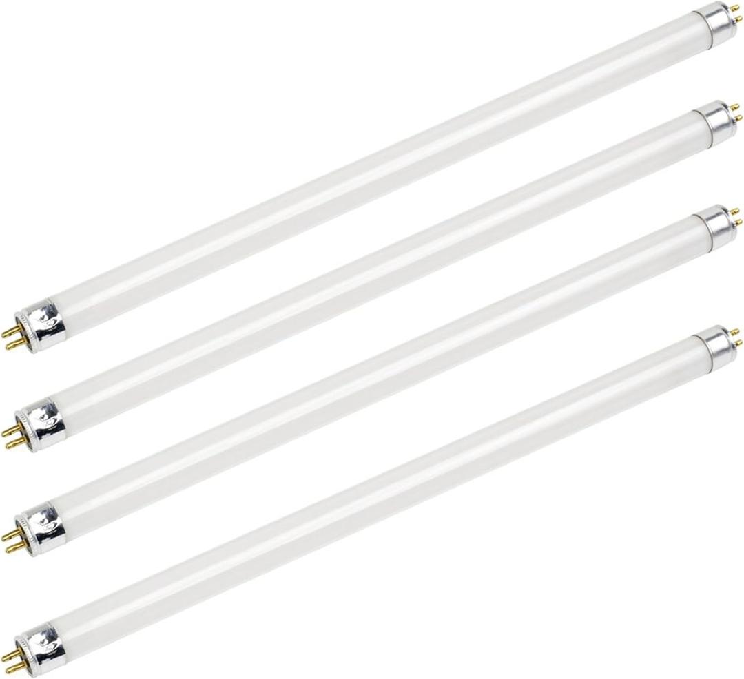 Pack of 4 F8T5/WW 8W T5 12" Daylight White 3000k Fluorescent Light Bulb 20,000hr