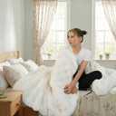 Bubble Cuddle Throw Blanket for Couch, Faux Fur Ultra Soft Plush Cozy Luxury Blanket for Travel Camping Home Decor Office Airplane Car, Machine Washable, 50" x 60" Cream White