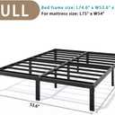 LUMUNANCE Metal Bed Frame Full Size - 12 Inch Heavy-Duty Full Platform Bed Frame No Box Spring Needed, Easy Assembly, Noise-Free, Sturdy Mattress Foundation, Underbed Storage Space