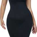Shapewear Slip for Under Dresses, Full Slip Dress for Women, Tummy Control Seamless Body Shaper, Black, Medium