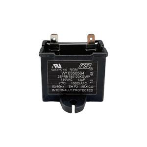 Compatible Refrigerator Freezer Run Capacitor W10350564 WPW10350564 PS11753490 AP6020176  Fits Whirlpool Maytag Kenmore KitchenAid Cooler Compressor 12F 180VAC