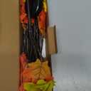 2Pack Fall Solar Lights Outdoor Decorative, Waterproof 40Led Orange Fall Lights with 80 Maple Leaves Path Lights, Solar Lights for Fall Autumn Patio Garden Halloween Thanksgiving Decorations