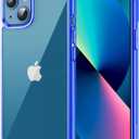 JETech Case for iPhone 13 6.1-Inch, Non-Yellowing Shockproof Phone Bumper Cover, Anti-Scratch Clear Back (Blue)