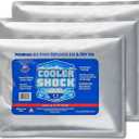 Cooler Shock Reusable Ice Packs for Cooler - Long Lasting Cold Freezer Packs for Coolers and Lunch Boxes - Cooler Ice Packs for Camping Gear, Fishing, Road Trips, Beach Must Haves