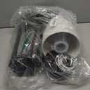 36" Black Dining Room Light Fixture, No Assembly Required 6-Lights Kitchen Chandelier for Dining Room with White Fabric Shade, Chandelier Ceiling Light Fixture for Kitchen Island Bulb Not Included