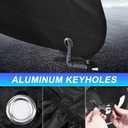 XYZCTEM Motorcycle Cover -Waterproof Outdoor Storage Bag,Made of Heavy Duty Material, Fits up to 97" All Motors(Black& Lockholes& Professional Windproof Strap)