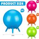 8 Pack Chair Ball with Feet for Kids Classroom Seating Ball Yoga Ball Chair Flexible Balance Chair for School Students Alternative Seating Includes Air Pump (Rose Red, Green, Orange, Blue, 20 Inch)