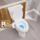 Bidet Toilet Seat Non-Electric,Fits Elongated Toilets - Soft Close Lid,Quick-Release for Easy Cleaning - Dual Nozzle System with Self Cleaning,Adjustable Water Pressure