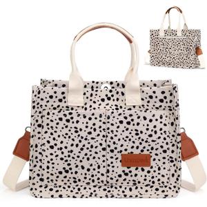 Canvas Tote Bag for Women, Large Work Purses Bible Tote (Leoparf)