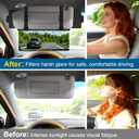 Veharvim Sun Visor Extender for Car (Polarized, UV400, PC Lens, 2 Side Sunshade), Car Visor Extender Sun Blocker, Visor Extender Attachment, Anti-Glare for Safe Driving