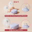 NCVI Wearable Breast Pump, 2 in 1 Hands-Free Breast Pump with 4 Modes 9 Levels, Hospital-Grade Materal, BPA Free, Low Noise Portable Electric Breastfeeding Pump with 21/24mm Flange for Mom