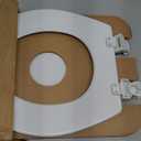 BEMIS 500EC 390 Toilet Seat with Easy Clean & Change Hinges, 1 Pack Round, Cotton White