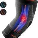 APOYO Elbow Brace for Tendonitis and Tennis Elbow, Compression Sleeve for Arthritis, Workouts, Reduce Joint Pain During Fitness Activity (Small) (Orange)