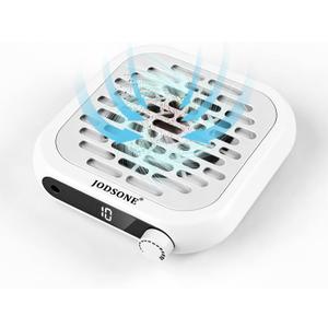 JODSONE 6000RPM Mini Nail Dust Collector Low Noise Powerful Suction Portable Nail Salon with 30 Filters White