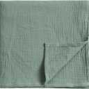 Meracorallo Muslin Swaddle Blanket, 100% Cotton Receiving Blanket Soft and Breathable Swaddle Wrap for Baby Boys and Girls (Roman Green)