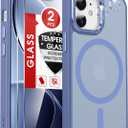 LeYi for iPhone-12 Mini Case/iPhone-13 Mini Phone Cases Blue:[ Screen Protector X2+ Camera Cover X2] Compatible with Magsafe i iphone12 12mini Slim Protective Magnetic Funda para 13mini, Light Blue