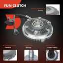 A-Premium Electronic Radiator Cooling Fan Clutch Compatible with Dodge Ram 2500 3500 2004-2009, Ram 4500 5500 2008 2009 2010, 5.9L 6.7L Turbo Diesel, Replace# 55056990AA, 55056990AB