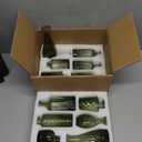 Green Glass Bud Vases Set of 12, Mini Flower Vase for Centerpieces, Small Glass Vases in Bulk for Wedding Decorations, Vintage Vase for Bridal Shower, Party, Recepetion, Home Table Dcor