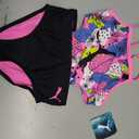 PUMA Girls' One Piece Bathing Suit, Athletic Swimsuit, Quick Dry, Day Dream (Pink, S)