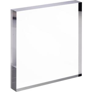 CiaoHER 1in Thickness 8in Square Acrylic Cube Display Block Clear Polished Pedestal Stand Riser Solid Base 8" x 8" x 1", 1 Pack