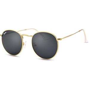 Pro Acme Round Sunglasses Glass Lens Metal Frame Retro Circle Sun Glasses for Women Men