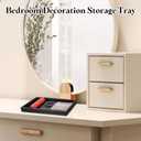 uxcell Silicone Bathroom Tray, 11.8" x 4.9" Rectangular Vanity Tray for Dresser Top, Toilet, Small Tray for Soap Dispenser Lotion Bottles Perfume Jewelry Candle, White