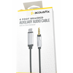 ACX USB C TO 3,5MM CABLE 6FT BK,