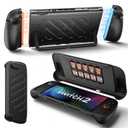 JSAUX Protective Case for Nintendo Switch 2, Split Design with TPU Frame & PC Front Cover, Ergonomic Non-Slip Grip, 10-Game Card Storage, Kickstand Compatible, Shockproof & Scratch-Resistant-PC0114 (Black)