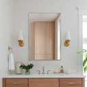 Wall Mirror for Bathroom, 20x30 Inch Brushed Nickel Vanity Mirror, Stainless Steel Metal Frame Rectangular Wall Mirror for Over Sink (Horizontal/Vertical)