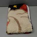 Arttown Christmas Winter Black Bath Mat for Bath Happy Santa Claus Fluffy Absorbent Microfiber Bathroom Mat Non-slip Water Absorbent Bath Rug Soft Washable Floor Rug for Tub Showers Laundry Room Decor