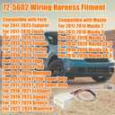 2 x 72-5602 Wiring Harness (Pack of 4) - Car Door Speaker Wire Harness Connector for 2011-2025 Ford F150 Explorer Escape Mazda 2 3 6 CX-3 CX-5 - Aftermarket Speaker Wire Adapter