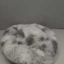 WESTERN HOME WH Calming Dog & Cat Bed, Anti-Anxiety Donut Cuddler Warming Cozy Soft Round Bed, Fluffy Faux Fur Plush Cushion Bed for Small Medium Dogs and Cats (20.0"L x 20.0"W x 8.0"Th) White/Grey
