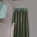 6 Pack 10 Inch Olive-Green Spiral Taper Candles for Christmas and Spring Home Decoration, Unscented Dripless Twisted Candlesticks for Dinner St. Patrick's Day Earth Day and Garden Parties