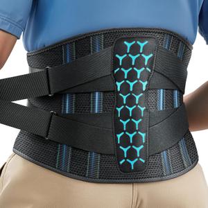 Back Brace for Lower Back Pain Relief for Women Men, Back Support Belt with 7 Stays for Lifting at Work, Breathable Soft Lumbar Support with 3D Support Removable Pad for Herniated Disc, Sciatica, Size XXL (Waist: 51.2"-62.9") (Black)