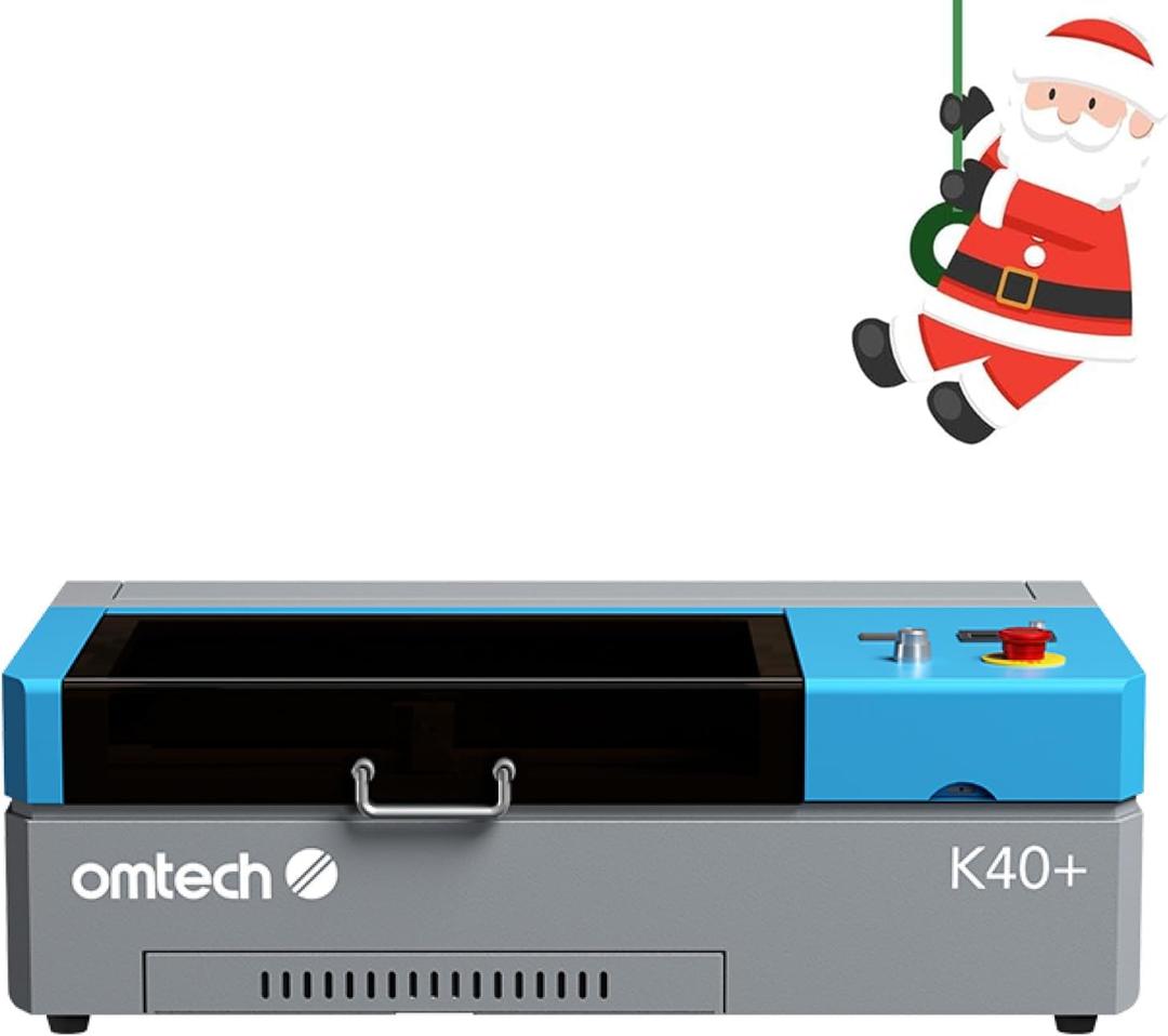 OMTech K40+ 45W CO2 Laser Engraver, 12"x8" Desktop Laser Cutter & Engraving Machine for Home Use, LaserGRBL LightBurn Compatible, Adjustable Laser Head Air Assist for Wood Glass More