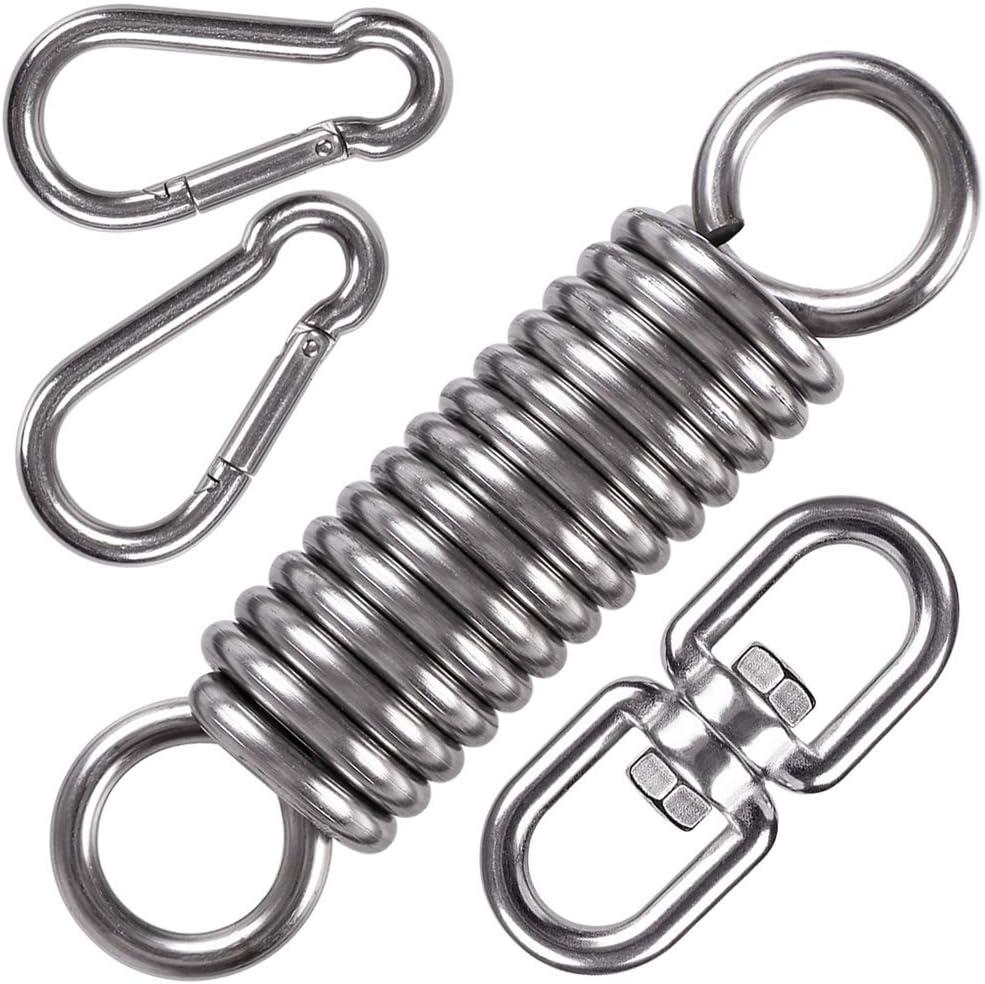 Hammock Chair Hanging Kit Swing Spring Hardware, Heavy Duty Suspension Swivel Hanger Hook for Hanging Chair, Rocking Seat, Porch Swing, Garden, 550 LB (1 Pack)