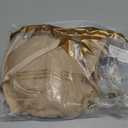 Strapless Bras for Women Non-Slip Padded Bandeau Bra Wireless Tube Top Bra Including Clear Straps (Beige, L)