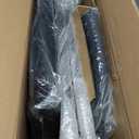 Flash Furniture Tania Comfort Vinyl Upholstered Stackable Side Reception Chair with Padded Seat, Modern Stackable Chair for Living Room/Office, Black