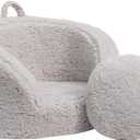 ALIMORDEN Snug-Arch Toddler Couch, Comfy Foam Baby Chair, Ergonomic Toddler Chair with a Snug Embrace Design for Boys and Girls, Light Grey