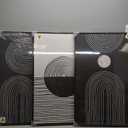 Framed Black and White Boho Wall Art for Living room, Large Black Abstract Geometric Artwork for Walls Mid-Century Modern Pictures Minimalist Bohemian Wall Art for Hallway Office Wall Decor 30x60 Inch