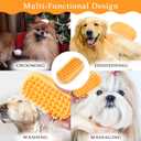 2 x Silicone Dog Grooming Brush Pet Shampoo Bath Brush Anti Skid Soothing Massage Rubber Comb Bath Dog Brush