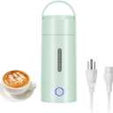 Portable Travel Electric Kettle, 300ml Small Electric Tea Kettle, Mini Portable Hot Water Boiler Stainless Materials Automatic Shut off and Dry Protection (Green)