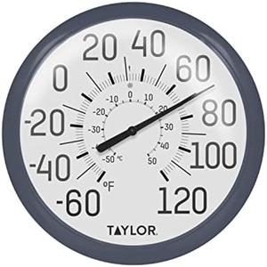 Taylor Big & Bold Wall Thermometer, 13.25 Inch, Navy