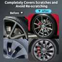 Automotive Alloy Wheel Rim Protector 21 Inch Alloy Rim Guards for Car Rims Compatible with Tesla Model 3 Model Y X S 21 Inch, Universal 21in