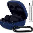 Silicone Case for Samsung Galaxy Buds FE, 2 Pro, 2, Pro, Live with Cleaner Kit (Midnight Blue)