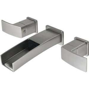 Pfister LG49DF1K LG49-DF1K Kenzo 2-Handle Wall Mount Bathroom Faucet in Brushed Nickel, 1.2gpm