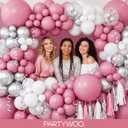 PartyWoo Mauve Balloons 140pcs Different Sizes of 18 12 10 5 Inch Dusty Pink Rose Blush Boho Netural Balloon Arch Kit Garland for Baby Shower Wedding Engagement Birthday Party Decorations Pink-F02